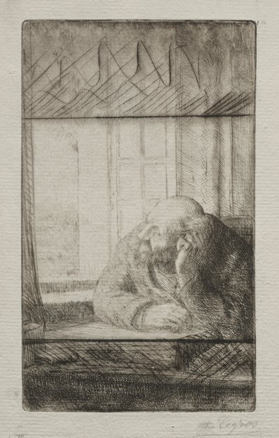 Večer u okna. od Alphonse Legros
