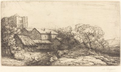 Farma u kláštera od Alphonse Legros
