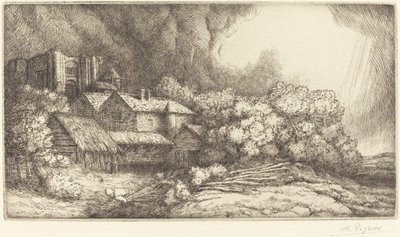 Farma u kláštera od Alphonse Legros