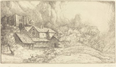 Farma v klášteře The Abbey Farm. od Alphonse Legros