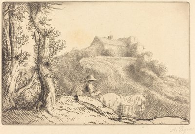 Farma na kopci od Alphonse Legros
