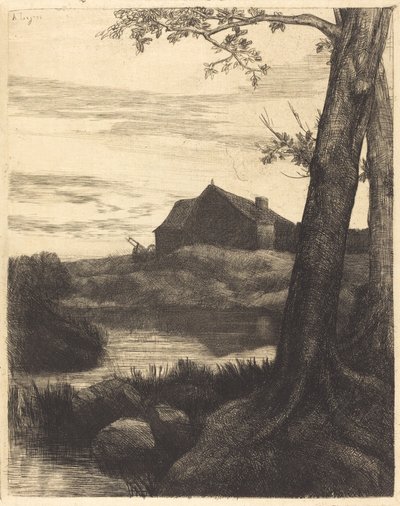 Farma s velkým stromem Farma s velkým stromem. od Alphonse Legros