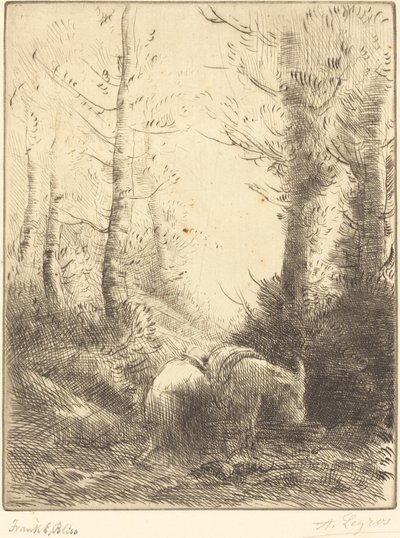 Farmář a jeho osel od Alphonse Legros