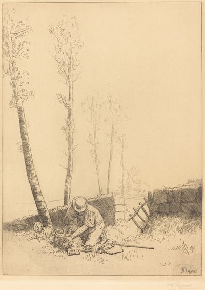 Hledání ovce (Le mouton retrouve) od Alphonse Legros