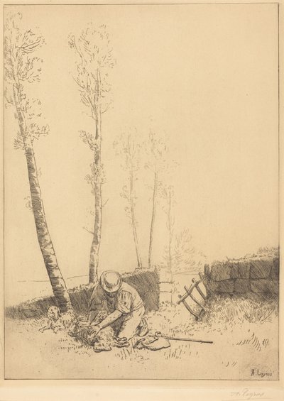 Nalezení ovce od Alphonse Legros
