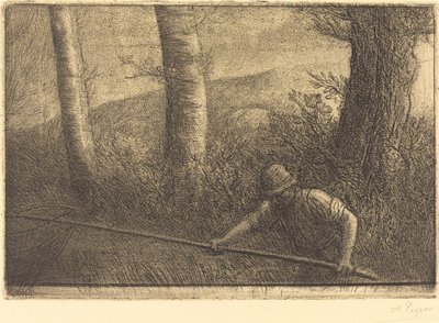 Rybář s Hoop-net La peche a la trouble. od Alphonse Legros