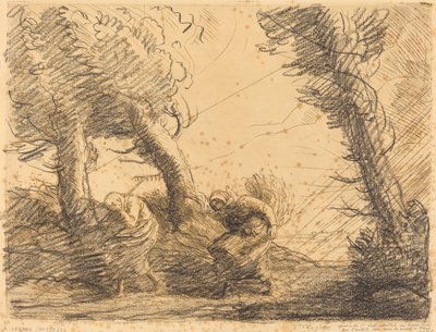 Harvesters Surprised by Storm (Moissoneuses překvapuje par l