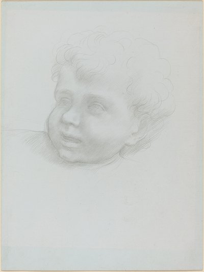 Hlava dítěte. od Alphonse Legros