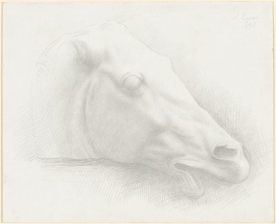 Hlava koně z Parthenonu od Alphonse Legros