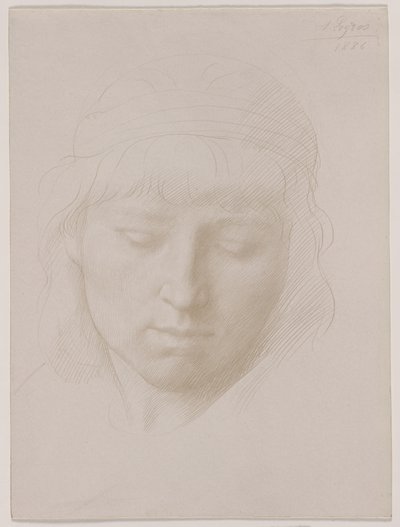 Hlava muže, 1886. od Alphonse Legros