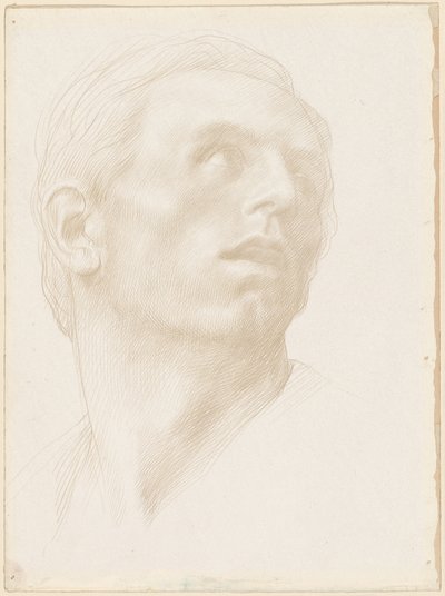 Hlava muže, který se dívá doprava od Alphonse Legros