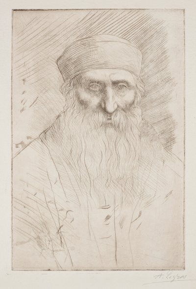 Hlava muže s dlouhým plnovousem. od Alphonse Legros