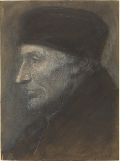 Hlava muže s čepicí od Alphonse Legros