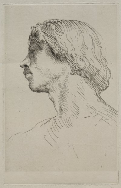 Hlava modelky od Alphonse Legros