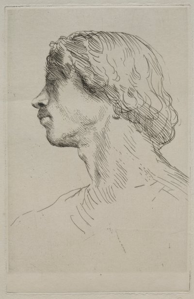 Hlava modelky. od Alphonse Legros
