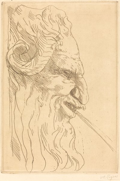 Hlava satyra Tete de satyre. od Alphonse Legros