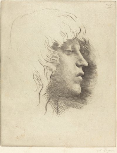 Hlava mladé dívky od Alphonse Legros