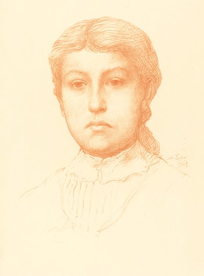 Hlava mladé dívky Hlava mladé dívky. od Alphonse Legros