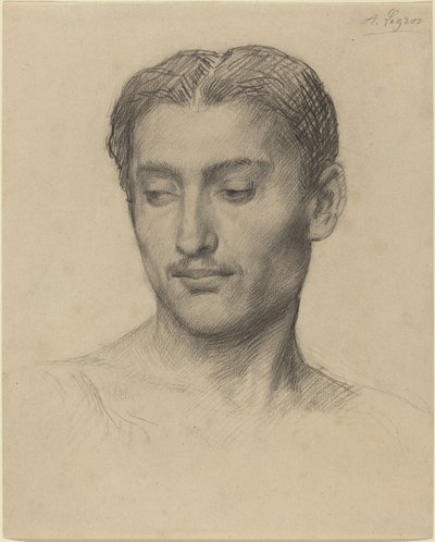 Hlava mladého muže. od Alphonse Legros