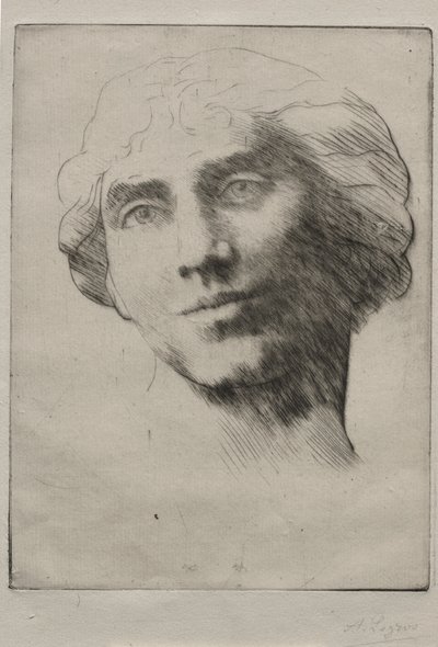 Hlava mladé ženy. od Alphonse Legros