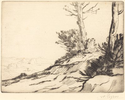 Kopec s keři La butte aux broussailles. od Alphonse Legros