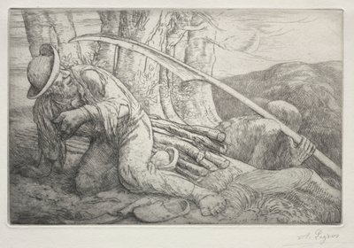 Smrt a dřevorubec (5. deska) od Alphonse Legros