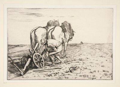 La charrue (Pluh) od Alphonse Legros