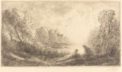 Krajina: Východ slunce od Alphonse Legros