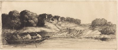 Krajina s lodí, 1. tabule od Alphonse Legros
