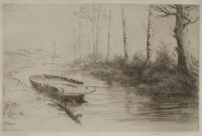 Le Canal: Effet du matin. od Alphonse Legros