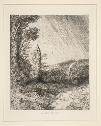 Le Coup de Vent (Poryv větru) od Alphonse Legros