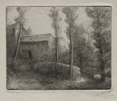 Le Pont du Moulin. od Alphonse Legros