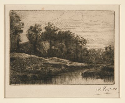 Večerní západ slunce od Alphonse Legros