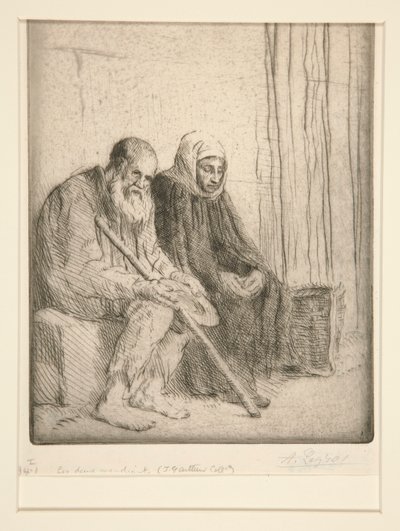Dva žebráci (Two Beggars) od Alphonse Legros