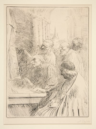 Mniši v L od Alphonse Legros