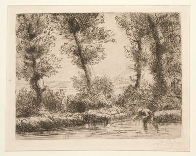 Les bords de la Liane (Břehy Liane) od Alphonse Legros
