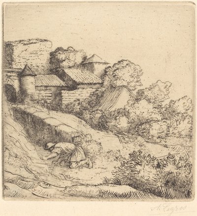 Malý hořák trávy od Alphonse Legros