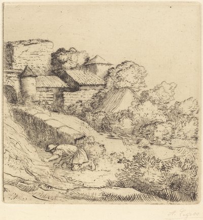 Malý hořák trávy od Alphonse Legros