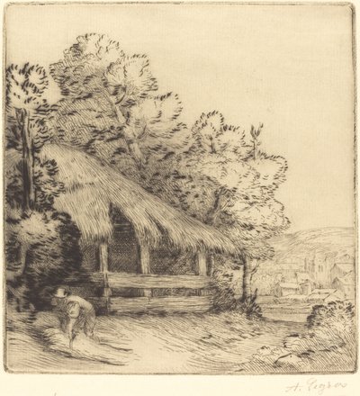 Malý přístřešek (Le petit hangar) od Alphonse Legros
