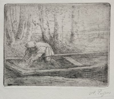 Muž v pramici od Alphonse Legros