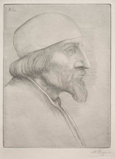 Muž v čepici. od Alphonse Legros
