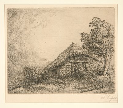 Chata na kopci od Alphonse Legros