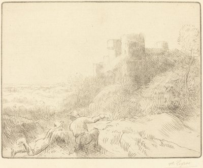Starý zámek Starý hrad. od Alphonse Legros