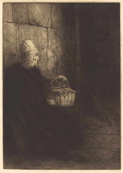 Selka z Boulogne Selka z okolí Boulogne známá jako La femme au panier. od Alphonse Legros