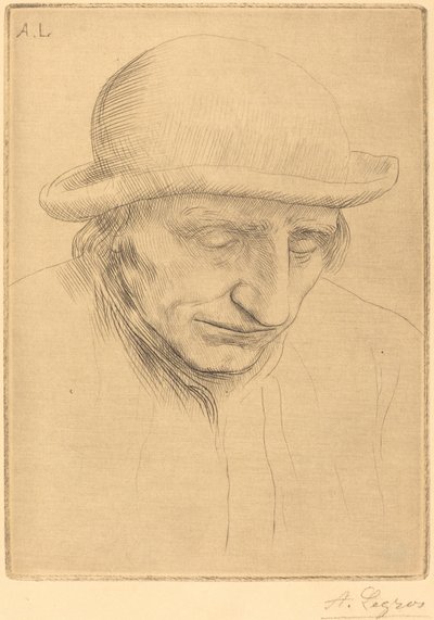 Sedlák v kulatém klobouku Sedlák v kulatém klobouku. od Alphonse Legros