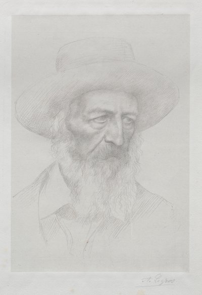 Portrét Alfreda Lorda Tennysona od Alphonse Legros