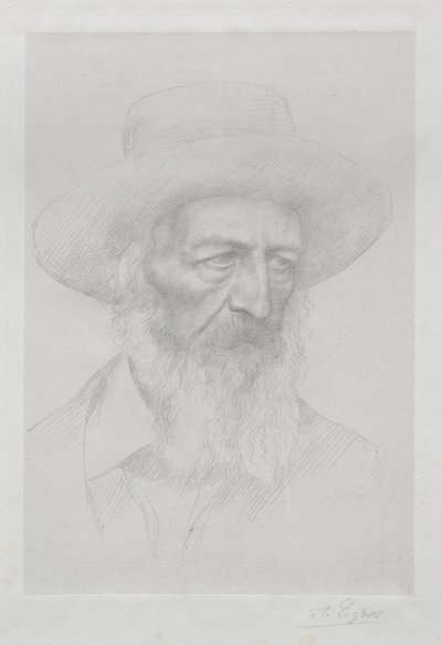 Portrét Alfreda Lorda Tennysona. od Alphonse Legros