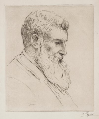 Portrét Craibe Anguse. od Alphonse Legros