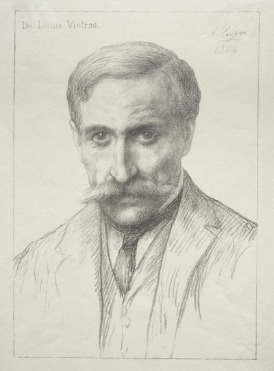 Portrét Dr. Louis Vintras. od Alphonse Legros
