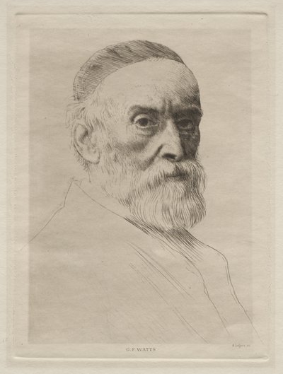 Portrét George Frederic Watts od Alphonse Legros